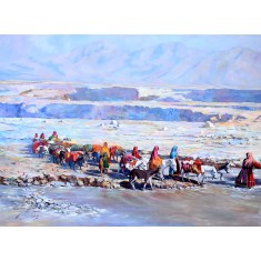 Naseeb Khan, 36 x 48 Inch, Oil on Canvas, Landscape Painting, AC-NSBK-013 Naseeb Khan, 36 x 48 Inch, Oil on Canvas, Landscape Painting, AC-NSBK-013